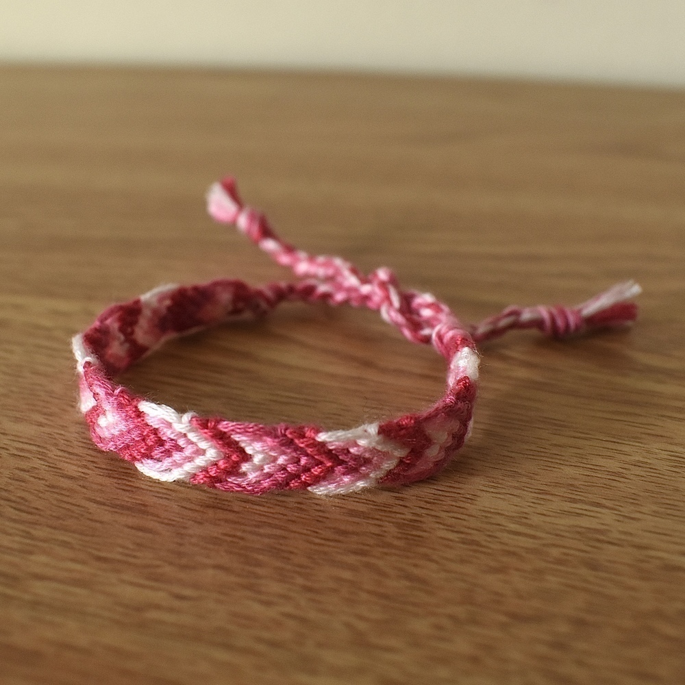 Pink Valentine's Woven Bracelet